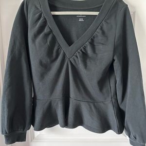 Maeve by Anthropologie black pullover peplum blouse